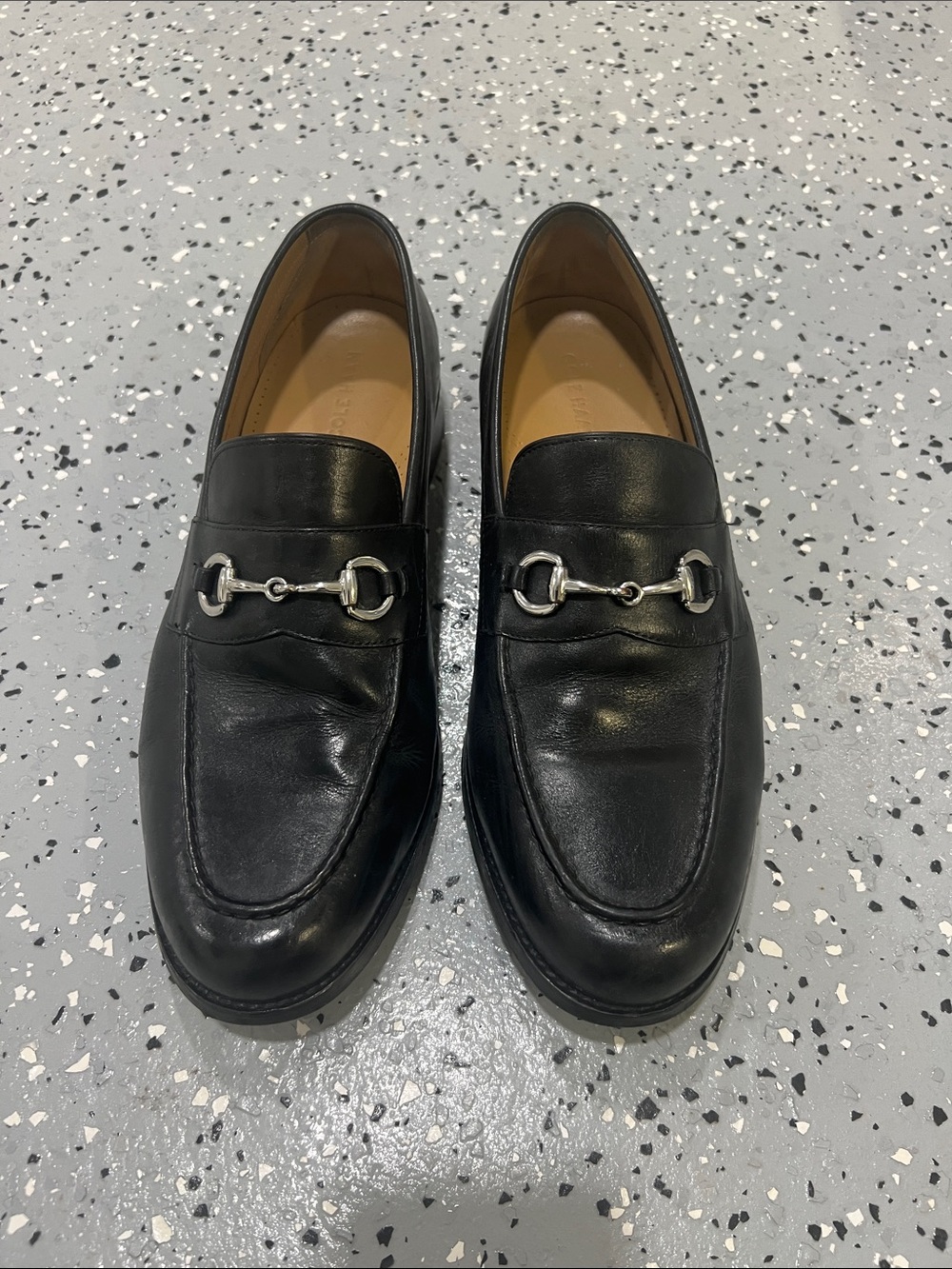 Cole Haan Men's Black Leather Horsebit Loafers size 11.5